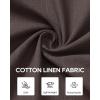 Alimens & Gentle Linen Shirts for Men Long Sleeve Casual Cotton Button Down Shirts Summer Beach Wedding Tops with Pocket(Brown)