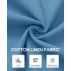 Alimens & Gentle Linen Shirts for Men Long Sleeve Casual Cotton Button Down Shirts Summer Beach Wedding Tops with Pocket(Dusty Blue)