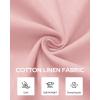 Alimens & Gentle Linen Shirts for Men Long Sleeve Casual Cotton Button Down Shirts Summer Beach Wedding Tops with Pocket(Grey Pink)