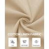 Alimens & Gentle Linen Shirts for Men Long Sleeve Casual Cotton Button Down Shirts Summer Beach Wedding Tops with Pocket(Khaki)