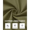 Alimens & Gentle Linen Shirts for Men Long Sleeve Casual Cotton Button Down Shirts Summer Beach Wedding Tops with Pocket(Olive Green)