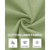 Alimens & Gentle Linen Shirts for Men Long Sleeve Casual Cotton Button Down Shirts Summer Beach Wedding Tops with Pocket(Sage Green)