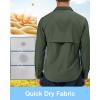 Alimens & Gentle Mens Long Sleeve Hiking Shirts Quick Dry UPF 50+ UV Sun Protection Fishing Shirt Cooling Button Down Shirt(Army Green)