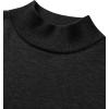 Alimens & Gentle Men’s Mock Turtleneck Long Sleeve Soft Lightweight Casual Slim Fit Pullover Stretch Knit Top(Black)