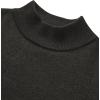 Alimens & Gentle Men’s Mock Turtleneck Long Sleeve Soft Lightweight Casual Slim Fit Pullover Stretch Knit Top(Dark Grey)