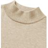 Alimens & Gentle Men’s Mock Turtleneck Long Sleeve Soft Lightweight Casual Slim Fit Pullover Stretch Knit Top(Light Khaki)