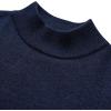 Alimens & Gentle Men’s Mock Turtleneck Long Sleeve Soft Lightweight Casual Slim Fit Pullover Stretch Knit Top(Navy Blue)