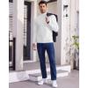 Alimens & Gentle Men’s Mock Turtleneck Long Sleeve Soft Lightweight Casual Slim Fit Pullover Stretch Knit Top(White)