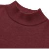 Alimens & Gentle Men’s Mock Turtleneck Long Sleeve Soft Lightweight Casual Slim Fit Pullover Stretch Knit Top(Wine Red)