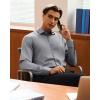 Alimens & Gentle Men’s Stain Shield Dress Shirt Long Sleeve Wrinkle Free Business Casual Button Down Shirts(Grey)