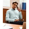 Alimens & Gentle Men’s Stain Shield Dress Shirt Long Sleeve Wrinkle Free Business Casual Button Down Shirts(Light Grey)