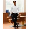Alimens & Gentle Men’s Stain Shield Dress Shirt Long Sleeve Wrinkle Free Business Casual Button Down Shirts(White)