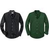 Alimens & Gentle Mens Solid Oxford Shirt Long Sleeve Stretch Button Down Shirts with Pocket Casual Business