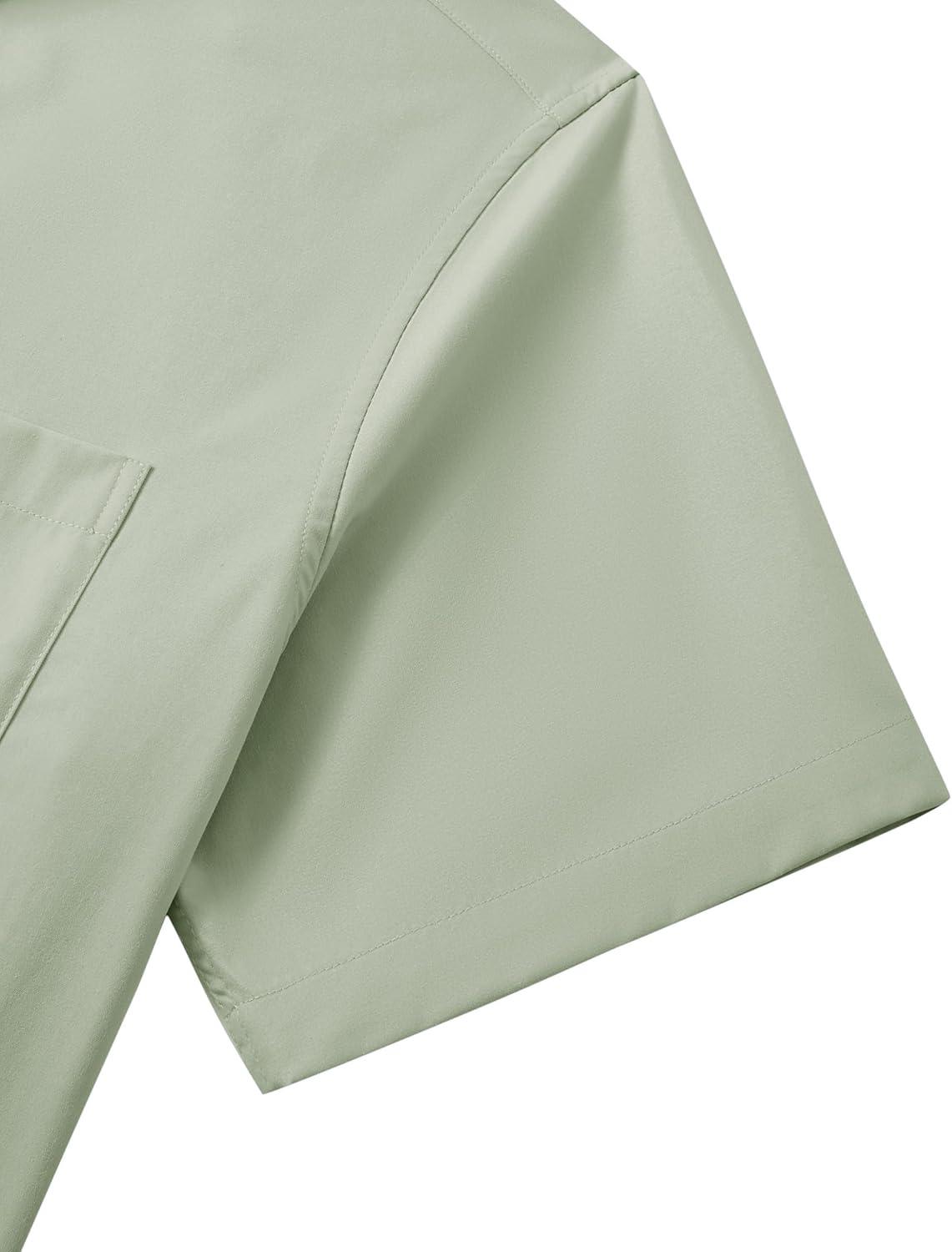 imageAlimens amp Gentle Sage Green Mens Dress Shirt Short Sleeve No Iron Wedding Business Work Button Down Shirt with Pocket L