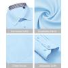 Alimens & Gentle Men’s Long Sleeve Shirts Casual Plaid Button Down Shirts for Men Dress Shirt(Sky Blue)