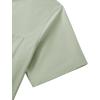 Alimens & Gentle Sage Green Mens Dress Shirt Short Sleeve No Iron Wedding Business Work Button Down Shirt with Pocket L