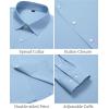 Alimens & Gentle 4 Way Stretch Mens Button Down Shirts Plaid Dress Shirt Wrinkle Free Long Sleeve Gingham Shirts(01-blue Plaid)