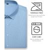 Alimens & Gentle 4 Way Stretch Mens Button Down Shirts Plaid Dress Shirt Wrinkle Free Long Sleeve Gingham Shirts(01-blue Plaid)