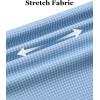 Alimens & Gentle 4 Way Stretch Mens Button Down Shirts Plaid Dress Shirt Wrinkle Free Long Sleeve Gingham Shirts(01-blue Plaid)