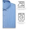 Alimens & Gentle 4 Way Stretch Mens Button Down Shirts Plaid Dress Shirt Wrinkle Free Long Sleeve Gingham Shirts(02-blue Plaid)
