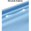 Alimens & Gentle 4 Way Stretch Mens Button Down Shirts Plaid Dress Shirt Wrinkle Free Long Sleeve Gingham Shirts(03-blue Plaid)