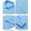 Alimens & Gentle 4 Way Stretch Mens Button Down Shirts Plaid Dress Shirt Wrinkle Free Long Sleeve Gingham Shirts(03-blue Plaid)