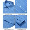Alimens & Gentle 4 Way Stretch Mens Button Down Shirts Plaid Dress Shirt Wrinkle Free Long Sleeve Gingham Shirts(04-blue Plaid)