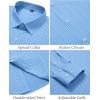 Alimens & Gentle 4 Way Stretch Mens Button Down Shirts Plaid Dress Shirt Wrinkle Free Long Sleeve Gingham Shirts(05-blue Plaid)