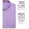 Alimens & Gentle 4 Way Stretch Mens Button Down Shirts Plaid Dress Shirt Wrinkle Free Long Sleeve Gingham Shirts(Purple Plaid)