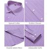 Alimens & Gentle 4 Way Stretch Mens Button Down Shirts Plaid Dress Shirt Wrinkle Free Long Sleeve Gingham Shirts(Purple Plaid)