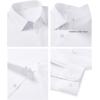 Alimens & Gentle Men’s Dress Shirt Long Sleeve Wrinkle Free Stretch Soft Business Casual Button Down Shirts(White)