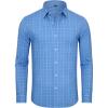 Alimens & Gentle 4 Way Stretch Mens Button Down Shirts Plaid Dress Shirt Wrinkle Free Long Sleeve Gingham Shirts(04-blue Plaid)