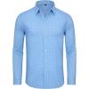Alimens & Gentle 4 Way Stretch Mens Button Down Shirts Plaid Dress Shirt Wrinkle Free Long Sleeve Gingham Shirts(05-blue Plaid)