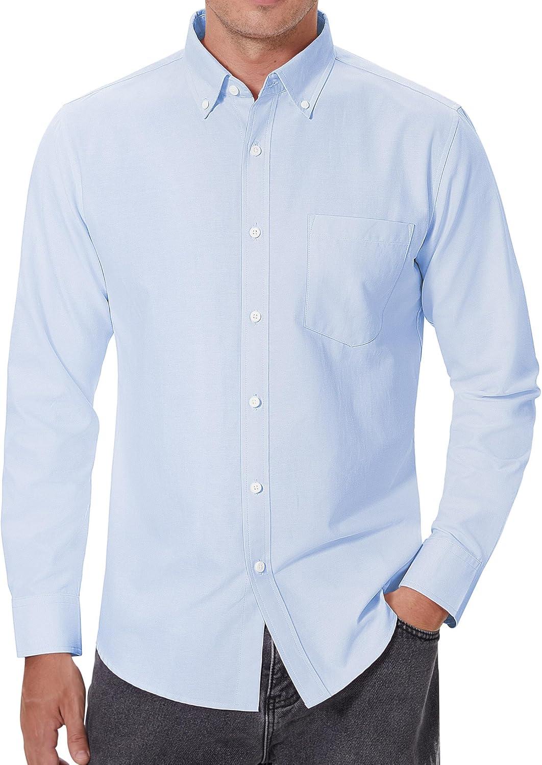 imageAlimens amp Gentle Mens Oxford Shirts Regular Fit Button Down Shirt Business Casual Shirts Long Sleeve Dress Shirt