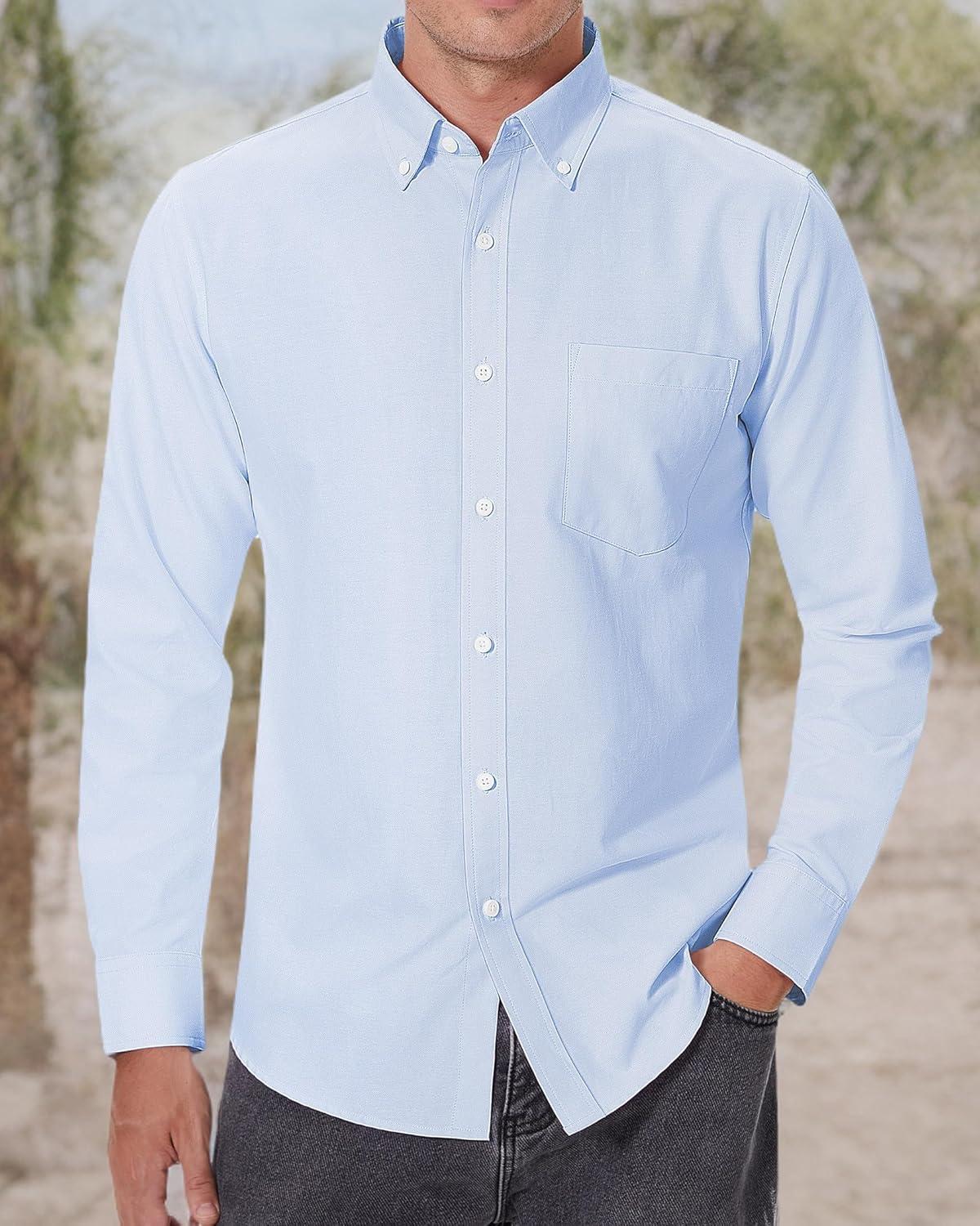 imageAlimens amp Gentle Mens Oxford Shirts Regular Fit Button Down Shirt Business Casual Shirts Long Sleeve Dress Shirt