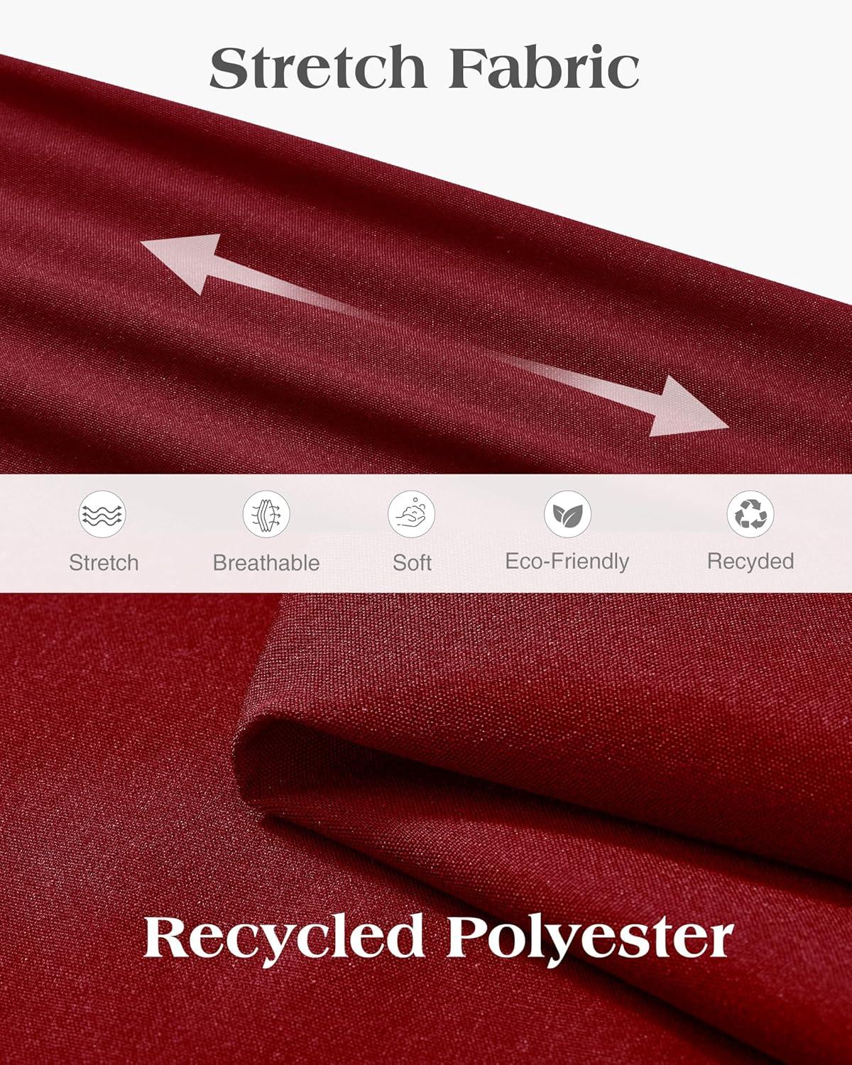imageAlimens amp Gentle Mens Dress Shirts Stretch Solid Wrinkle Free Button Down Shirt Business Wedding Casual Button Up ShirtBurgundy