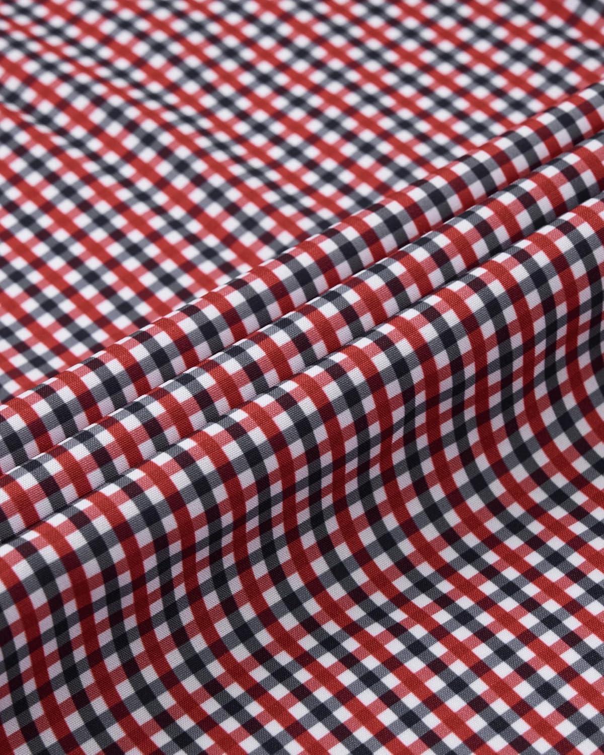 imageAlimens amp Gentle Mens Long Sleeve Button Down Shirts Stretch Regular Fit Dress Shirts Casual Work Gingham Shirts with PocketRed Black Plaid
