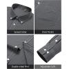 Alimens & Gentle Mens Dress Shirts Long Sleeve Lightweight Gingham Shirts Regular Fit Business Casual Plaid Shirt with Pocket(Black White Plaid)