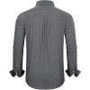 Alimens & Gentle Mens Dress Shirts Long Sleeve Lightweight Gingham Shirts Regular Fit Business Casual Plaid Shirt with Pocket(Black White Plaid)
