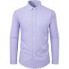 Alimens & Gentle Mens Dress Shirts Long Sleeve Lightweight Gingham Shirts Regular Fit Business Casual Plaid Shirt with Pocket(Blue Red plaid)