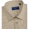Alimens & Gentle Mens Dress Shirts Short Sleeve Wrinkle Free Stretch Regular Fit Formal Casual Button Down Shirt with Pocket(Beige)
