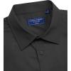 Alimens & Gentle Mens Dress Shirts Short Sleeve Wrinkle Free Stretch Regular Fit Formal Casual Button Down Shirt with Pocket(Black)