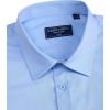 Alimens & Gentle Mens Dress Shirts Short Sleeve Wrinkle Free Stretch Regular Fit Formal Casual Button Down Shirt with Pocket(Blue)