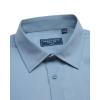 Alimens & Gentle Mens Dress Shirts Short Sleeve Wrinkle Free Stretch Regular Fit Formal Casual Button Down Shirt with Pocket(Blue Tempest)