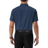 Alimens & Gentle Mens Dress Shirts Short Sleeve Wrinkle Free Stretch Regular Fit Formal Casual Button Down Shirt with Pocket(Denim Blue)