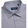 Alimens & Gentle Mens Dress Shirts Short Sleeve Wrinkle Free Stretch Regular Fit Formal Casual Button Down Shirt with Pocket(Grey)