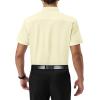 Alimens & Gentle Mens Dress Shirts Short Sleeve Wrinkle Free Stretch Regular Fit Formal Casual Button Down Shirt with Pocket(Yellow)