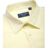 Alimens & Gentle Mens Dress Shirts Short Sleeve Wrinkle Free Stretch Regular Fit Formal Casual Button Down Shirt with Pocket(Yellow)