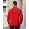Alimens & Gentle Mens Dress Shirts Stretch Solid Wrinkle Free Button Down Shirt Business Wedding Casual Button Up Shirt(Red)