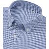 Alimens & Gentle Mens Long Sleeve Button Down Shirts Stretch Regular Fit Dress Shirts Casual Work Gingham Shirts with Pocket(Blue White Plaid)